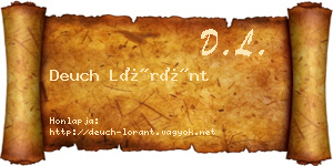 Deuch Lóránt névjegykártya