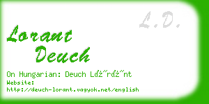 lorant deuch business card